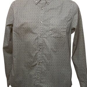 Ben Sherman Men's Navy Geometric Button Down Shirt M